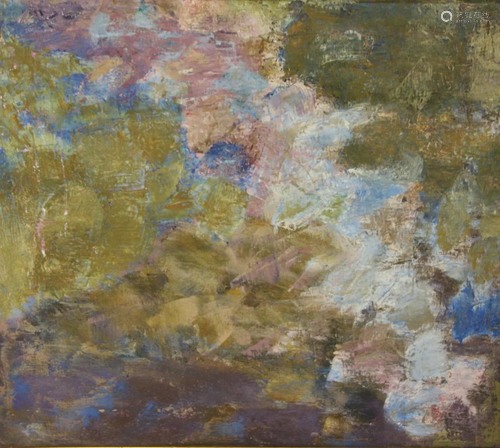 Florence Weinstein. Signed Oil On Canvas Abstract