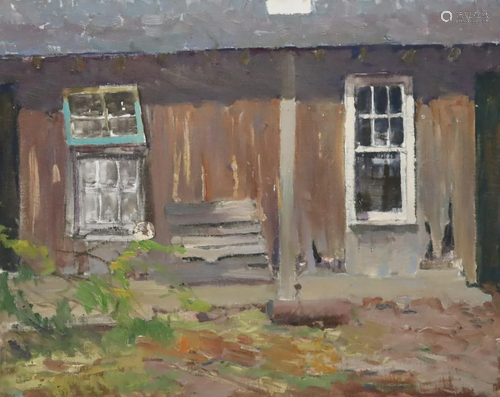 William.A.Drake Signed Oil On Board House.