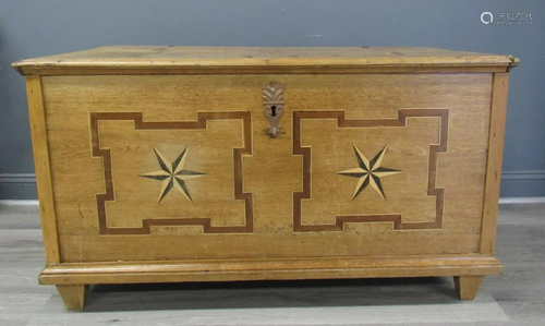 Antique Star Inlaid Tool Trunk