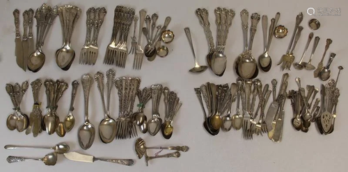 SILVER. Assorted Grouping of Sterling Flatware.