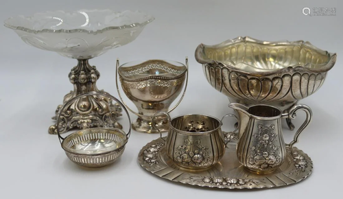 SILVER. Assorted Grouping of Continental Silver.