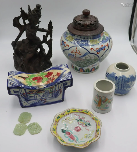 Grouping Of Antique Asian Porcelains .