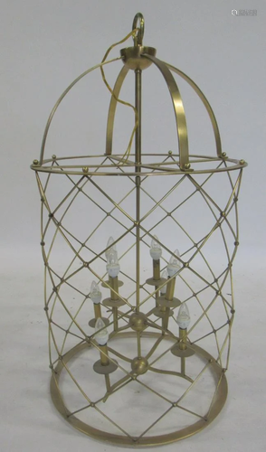 Large and Fine Quality Bronze Hurricane Chandelier