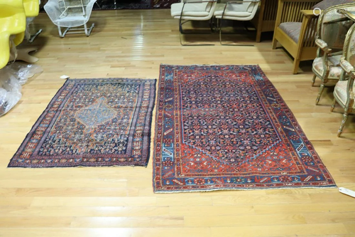 2 Antique And Finely Hand Woven Carpets .