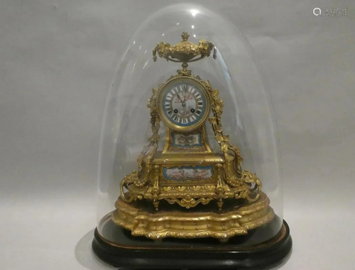 A Gilt Mantel Clock
