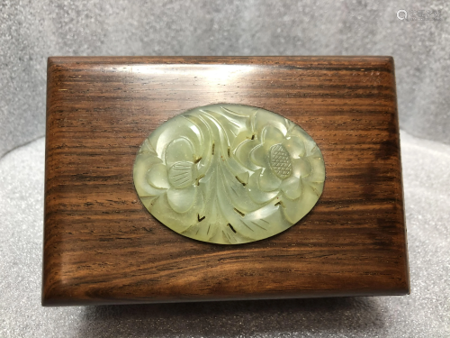 A Chinese Jade-Inlay Box
