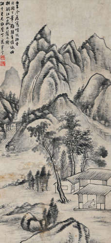 A CHINESE LANDSCAPE PAINTING, CHEN BANDING MARK