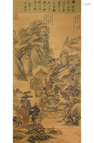 A CHINESE LANDSCAPE PAINTING, SHEN ZHOU MARK