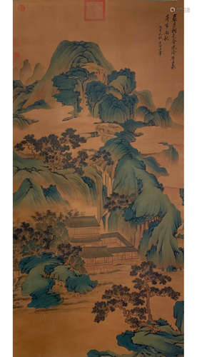 A CHINESE LANDSCAPE PAINTING, WANG HUI MARK