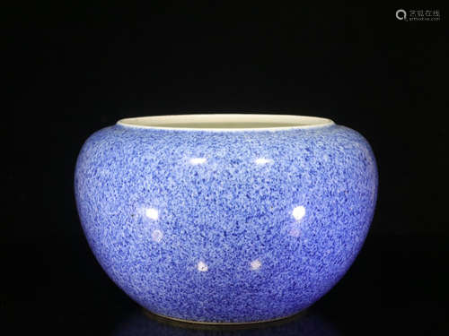 JUN WARE BLUE GLAZED BULBOUS WASHER