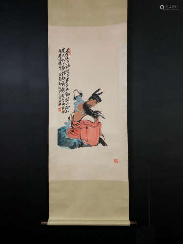 Chinese Qi Baishi'S Painting On Paper