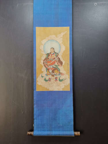 Chinese Wu Daozi'S Painting On Silk
