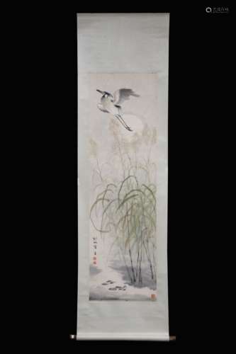 GAO JIANFU: INK AND COLOR ON PAPER PAINTING 'BIRD'