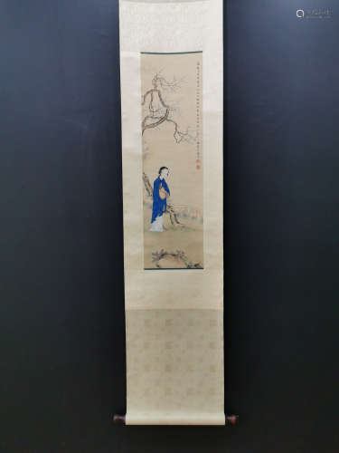 Chinese Lu Xiaoman'S Painting On Silk