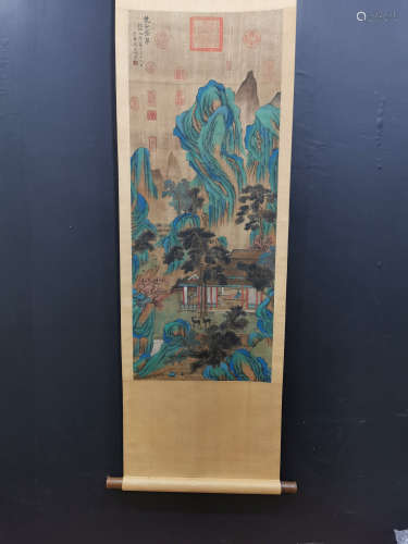 Chinese Zhao Meng'S Painting On Silk
