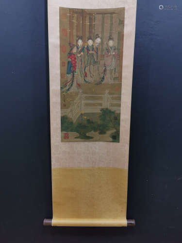 Chinese Wu Zongyuan'S Painting On Silk