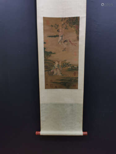 Chinese Liu Songnian'S Painting On Silk