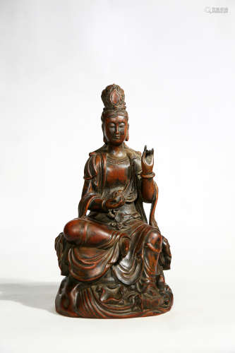Chinese Agarwood Guanyin Statue