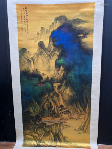 Chinese Zhang Daqian'S Landscape Painting
