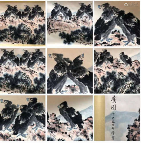 Chinese Li Kuchan'S Painting On Paper