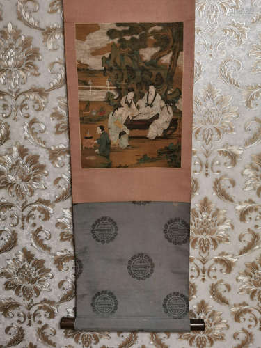 Chinese Li Tang'S Painting On Silk