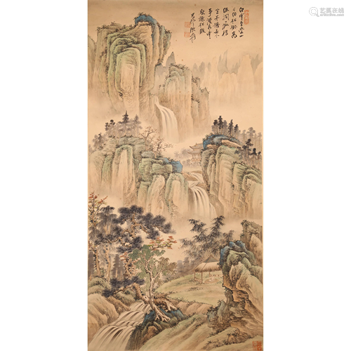 Twentieth Century Zhang Daqian Landscape Map