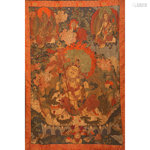 Eighteenth Century Treasure King ¡¾Thangka¡¿