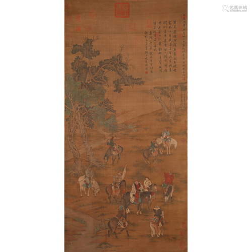 A hunting picture of Zhao Mengfu in the 14th century