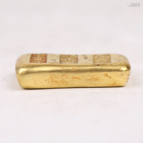 Gilt Copper Gold Ingot