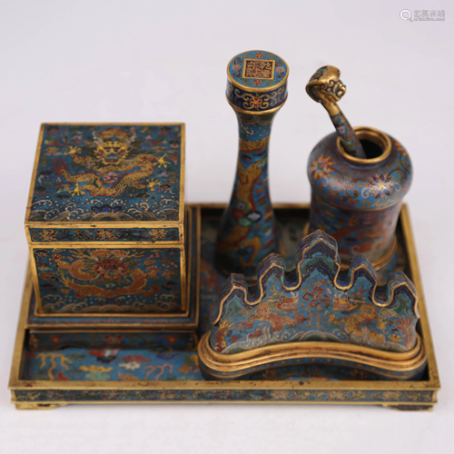 A set of four treasures of the 18th century cloisonn¨¦