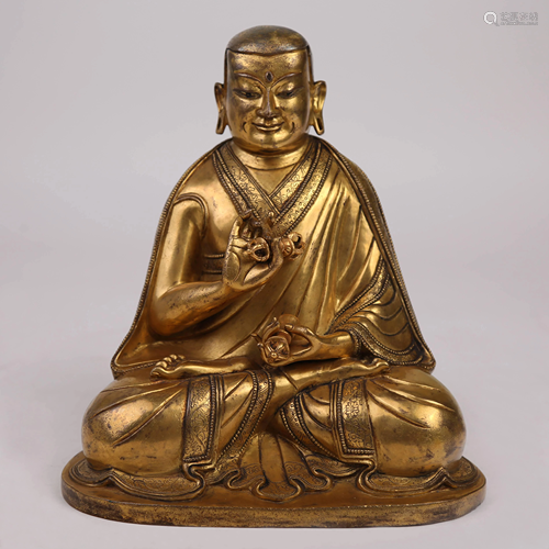 Eighteenth Century Gilt Bronze Rama Living Buddha