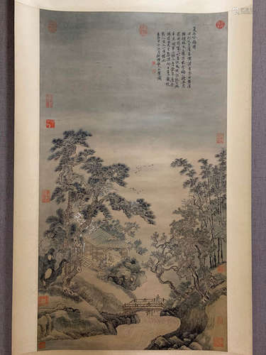 A CHINESE LANDSCAPE PAINTING, WANG HUI MARK