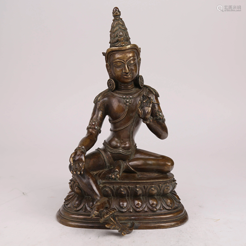 Nineteenth Century Silver Tara Statue