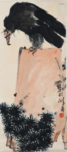 A CHINESE BIRD PAINTING, PAN TIANSHOU MARK