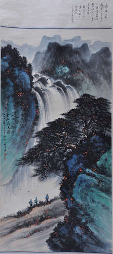 黎雄才 松山观瀑