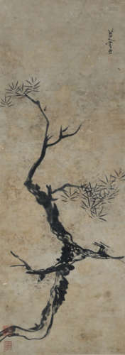 A CHINESE PINE TREE PAINTING, BA DA SHANREN MARK