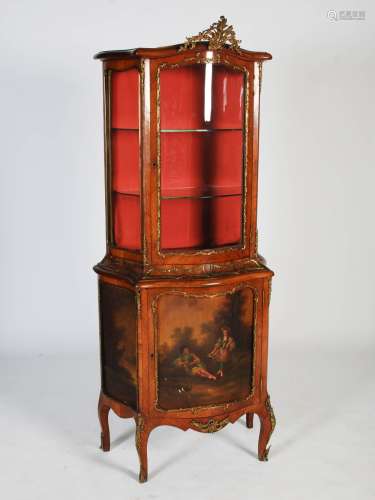 A late 19th century French Louis XVI Transitional Style kingwood and gilt metal mounted vitrine, the