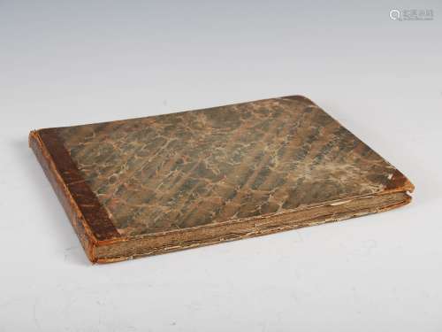 A late 18th/early 19th century atlas, comprising; trimmed map of the world with the latest