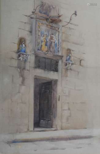 AR Elizabeth G. Molyneaux RSW GI RSA (1887-1969) A Spanish doorway watercolour, signed lower right