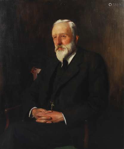 AR Sir Oswald Birley RA (1880-1952) Half length portrait of a Gentleman oil on canvas, signed and