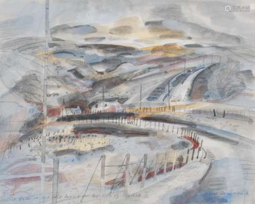 AR Richard Demarco OBE RSW HRSA (b.1930) The Path of Condie III watercolour, signed lower right