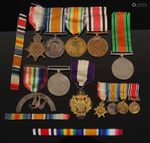 A Great War group of four medals, inscribed To Rev. J. Burr, comprising: 1914-1918 medal, 1914-