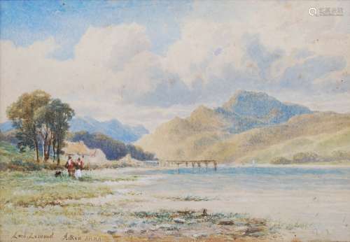 James Alfred Aitken ARHA RSW (1846-1897) Loch Lomond watercolour, signed and inscribed lower right