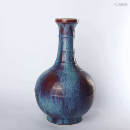 The mid Qing Dynasty kiln change glaze Tianqiu vase