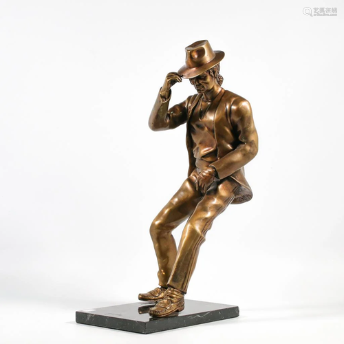 Christian MAAS (1951): Michael Jackson, Bronze Statue