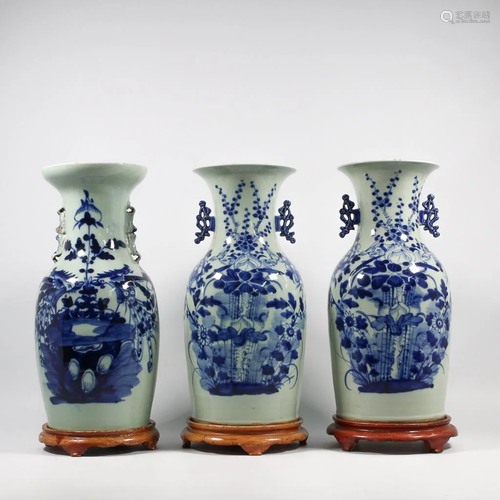 Set of 3 chinese vases