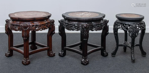 Collection of eastern side tables.