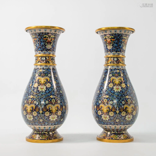 Pair of Cloisonné vases