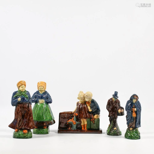 Collection of Flemish Earthenware Figurines