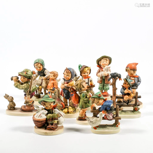 Collection of 10 hummel statues